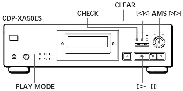 CDP-XA50ES CHECK CLEAR AMS PLAY MODE