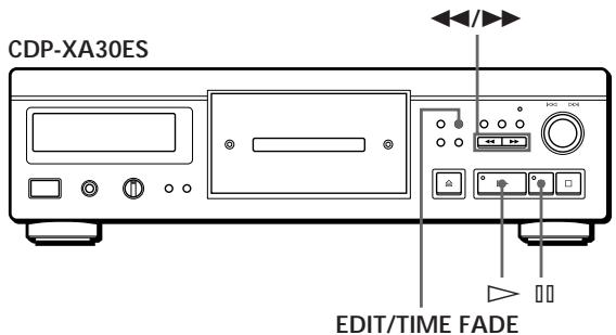 CDP-XA30ES EDIT/TIME FADE