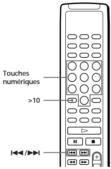 Touches numériques >10