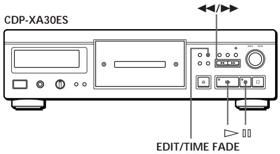 CDP-XA30ES EDIT/TIME FADE
