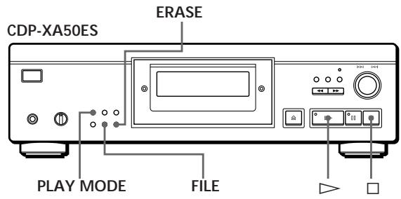 CDP-XA50ES ERASE PLAY MODE FILE