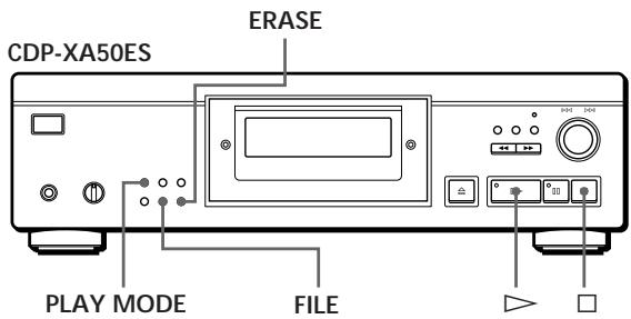 CDP-XA50ES ERASE PLAY MODE FILE