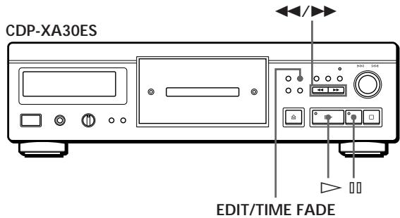 CDP-XA30ES EDIT/TIME FADE