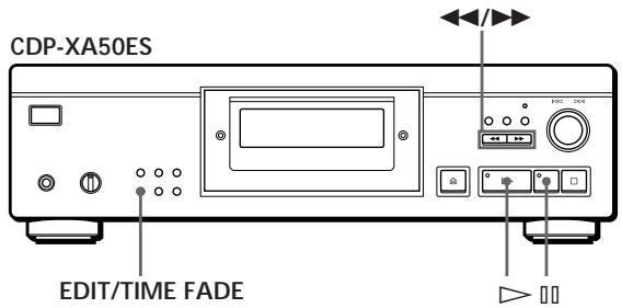 CDP-XA50ES EDIT/TIME FADE