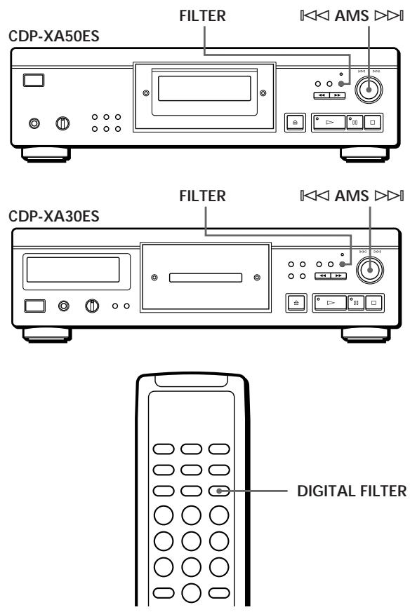 SONY CDP-XA30ES - Personalización del sonido de la música (Función de filtro digital) - 1