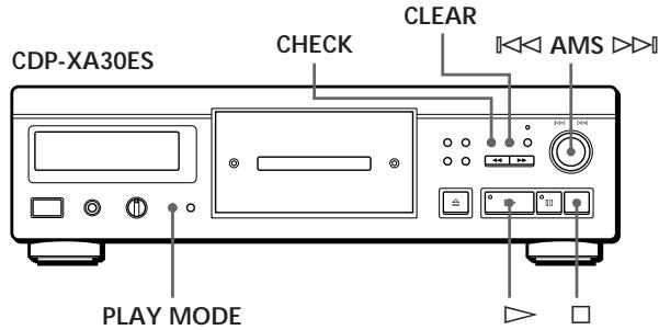 CDP-XA30ES CHECK CLEAR AMS PLAY MODE