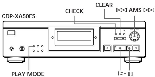 CDP-XA50ES CHECK CLEAR AMS PLAY MODE