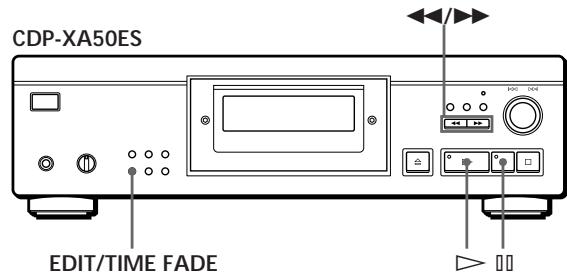 CDP-XA50ES EDIT/TIME FADE