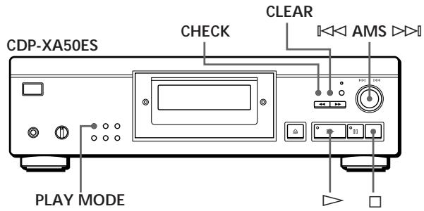 CDP-XA50ES CHECK CLEAR AMS PLAY MODE