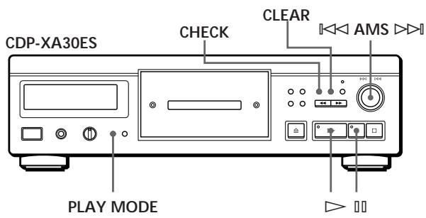 CDP-XA30ES CHECK CLEAR AMS PLAY MODE