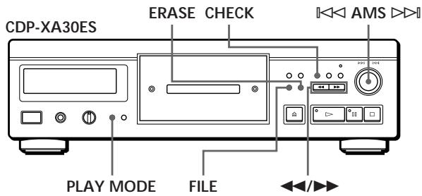 CDP-XA30ES ERASE CHECK AMS PLAY MODE FILE
