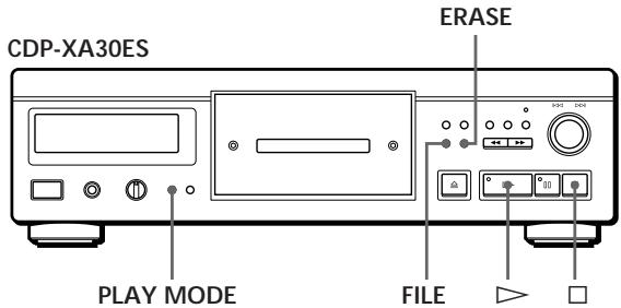 CDP-XA30ES ERASE PLAY MODE FILE