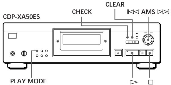 CDP-XA50ES CHECK CLEAR AMS PLAY MODE