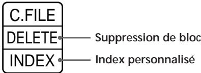 C.FILE DELETE INDEX Suppression de bloc Index personnalisé