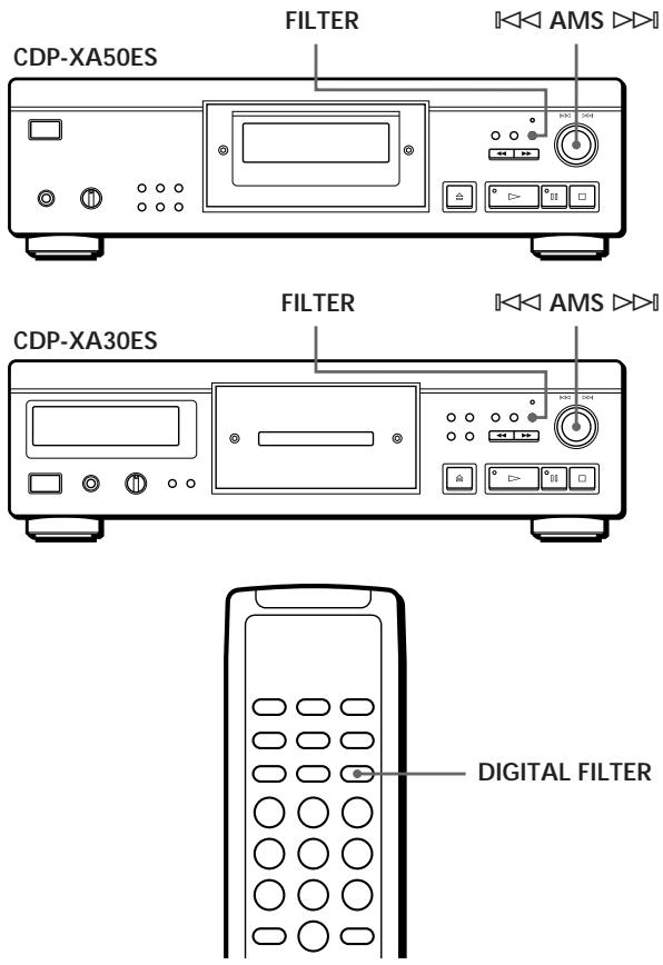 CDP-XA50ES FILTER AMS CDP-XA30ES FILTER AMS DIGITAL FILTER