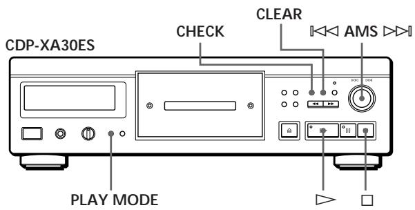 CDP-XA30ES CHECK CLEAR AMS PLAY MODE