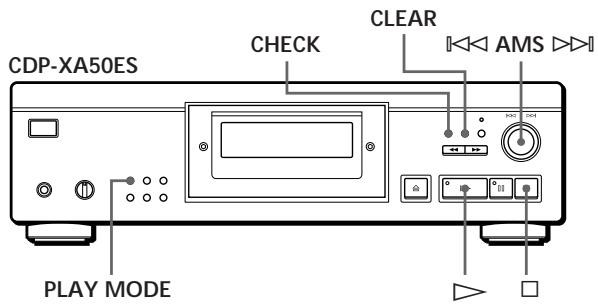 CDP-XA50ES CHECK CLEAR AMS PLAY MODE