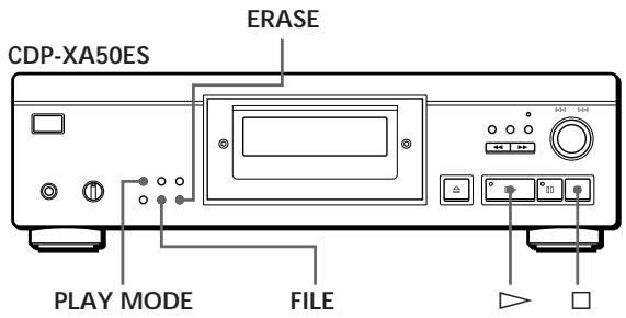CDP-XA50ES ERASE PLAY MODE FILE