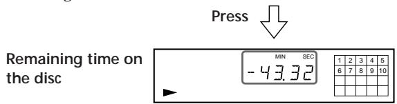 SONY CDP-XB920E - Checking the remaining time - 2