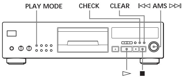 SONY CDP-XB920E - Creación de un programa propio (Reproducción de programa) - 1