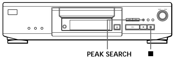SONY CDP-XE330 - Réglage du niveau d'enregistrement (recherche du niveau de crête) - 2