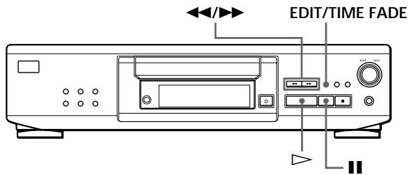 SONY CDP-XE330 - Fading out at the specified time (Time Fade) (CDP-XE530 only) - 1