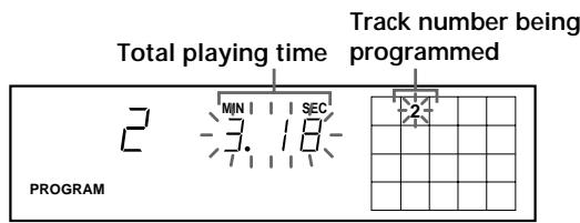 SONY CDP-XE330 - Creating a programme on the player - 2