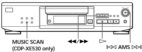 SONY CDP-XE330 - Locating a Specific Track or a Particular Point in a Track - 1