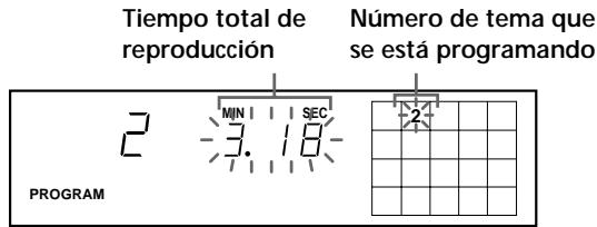 SONY CDP-XE330 - Creación de un programa con el reproductor - 2