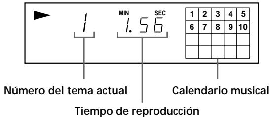SONY CDP-XE530 - Información del visor durante la reproducción de un disco - 2