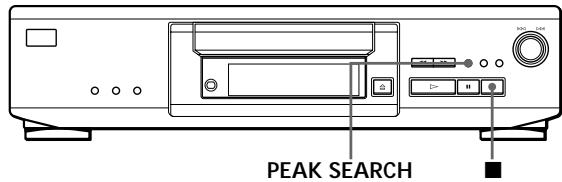 SONY CDP-XE530 - Adjusting the Recording Level (Peak Search) - 2