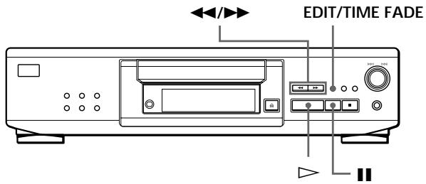 SONY CDP-XE530 - Fondu enchainé de sortie à un instant déterminé (fondu programme) (CDP-XE530 uniquement) - 1