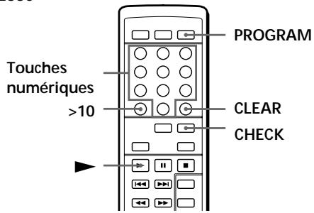 SONY CDP-XE530 - Déception de programmes musicaux à l'aide de la télécommande - 2