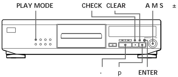 SONY CDP-XE900E - Creating Your Own Programme (Programme Play) - 1