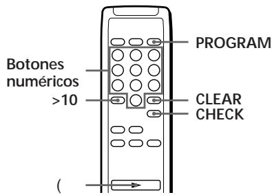 SONY CDP-XE900E - Creación de un programa con el mando a distancia Z - 1