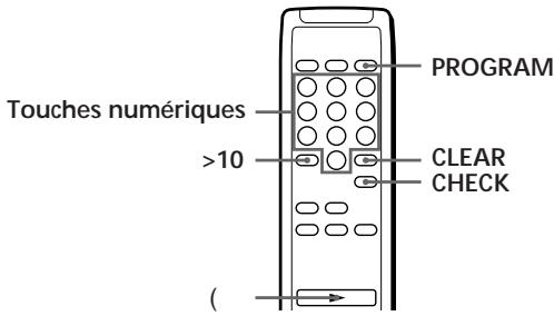 SONY CDP-XE900E - Création d'un programme de lecture à l'aide de la télécommande Z - 1
