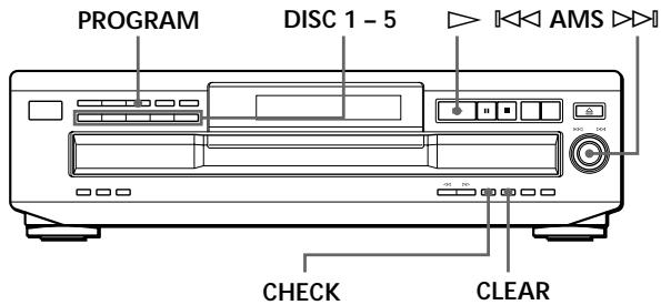 SONY CDP-CE335 - Creación de un programa propio (Reproducción de programa) - 1