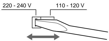 SONY CDP-CE335 - Ajuste del selector de tension (sólo los modelos que disponen de el) - 1