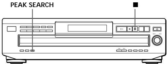 SONY CDP-CE335 - Réglage du niveau d'enregistrement (recherche du niveau de crête) - 1