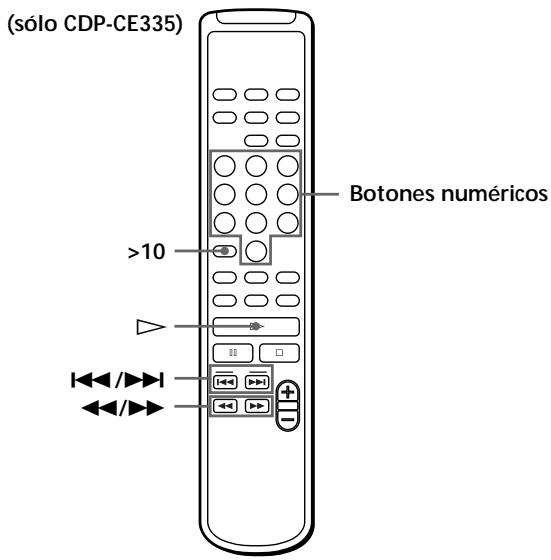 SONY CDP-CE335 - Localización de un temaspecifico o de un punto determinado de un tema - 2