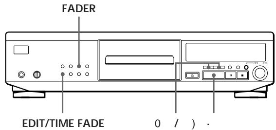 FADER EDIT/TIME FADE 0 / ) .
