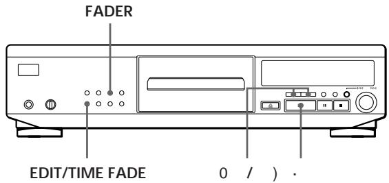 FADER EDIT/TIME FADE 0 / ) .