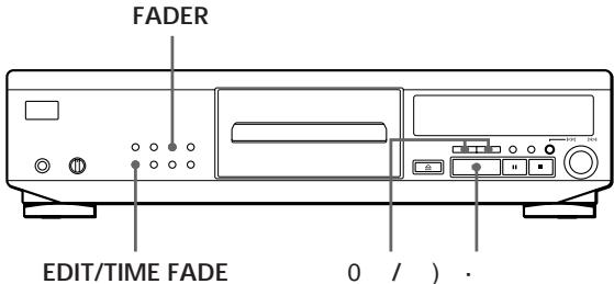 FADER EDIT/TIME FADE 0 / ) .