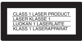 CLASS 1 LASER PRODUCT LASER KLASSE 1 LUOKAN 1 LASERLAITE KLASS 1 LASERAPPARAT
