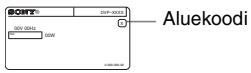 SONY® DVP-XXXX 00V 00Hz 00W 0.000.000.00 Aluekoodi