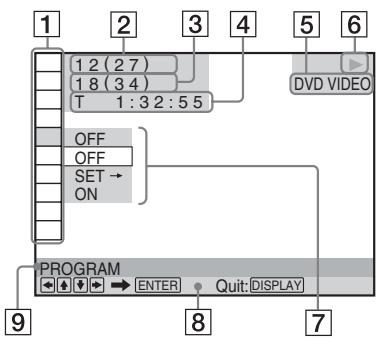 SONY DVP-SR750H - Nyomja meg a DISPLAY gombot. - 1