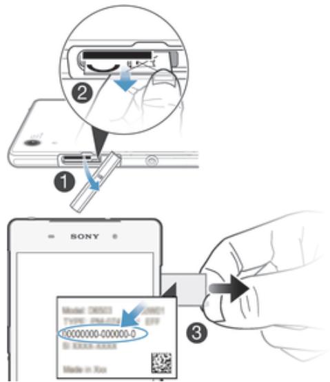 SONY XPERIA Z2,  XPERIA TABLET Z2 10,1 - Pour afficher votre numero IMEI - 1