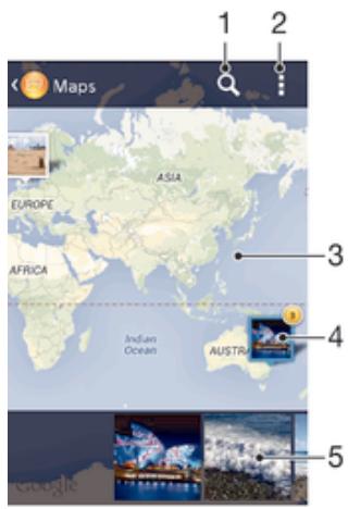 SONY XPERIA Z2,  XPERIA TABLET Z2 10,1 - Affichage de vos photos sur une carte - 2