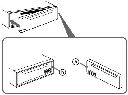 SONY CDX-4240R - Colocar o painel frontal - 1