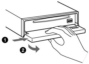 SONY CDX-C5000R - Detaching the front panel - 1
